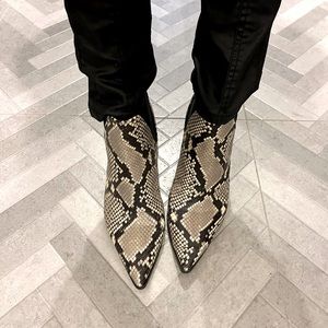 Faux snake skin ankle boots size 39